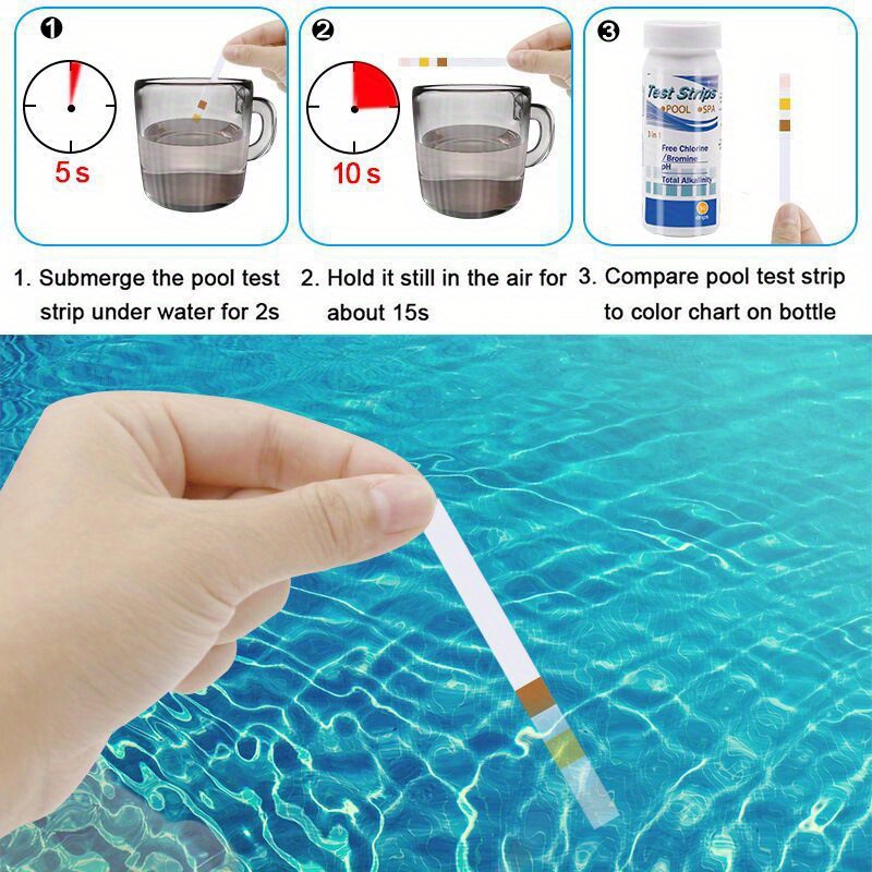 Ocean Aquarium - Chlor-PH-Teststreifen SPA Schwimmbad Aquarium Fischbecken Wassertestpapier