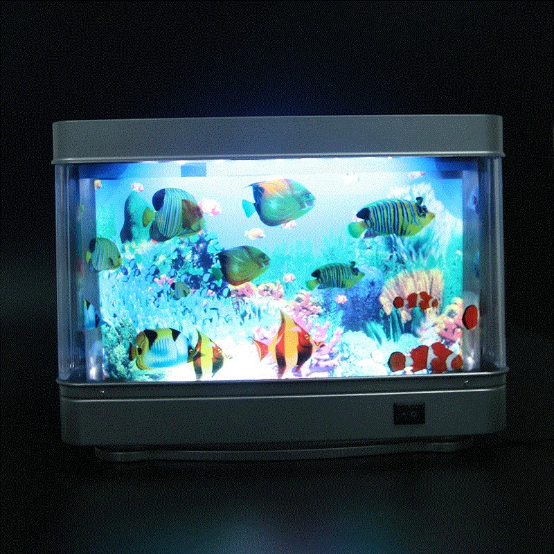 Aquarium Marine Lights - Dynamische virtuelle Ozean-LED-Aquariumlampe, Stimmungs-Nachtlicht, Delfin, künstliche