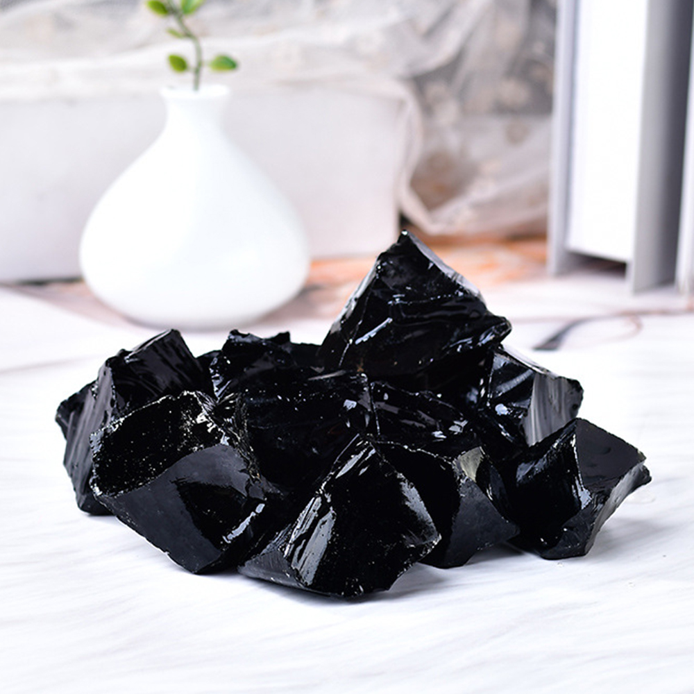 Natürlicher schwarzer Obsidian – Marine Fish Tank Bewertung und Preis