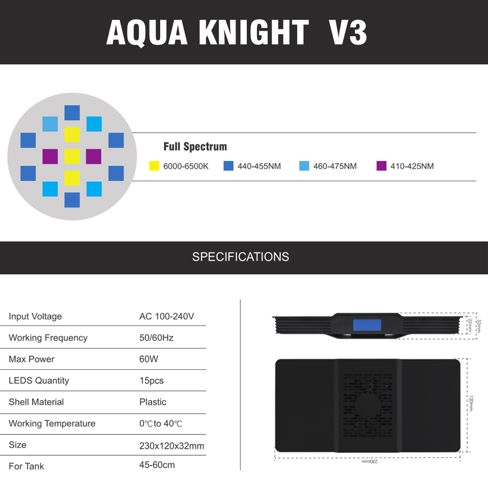 60 W Aquariumlicht Marine Reef – Aquarium Marine Lights Bewertung und Preis